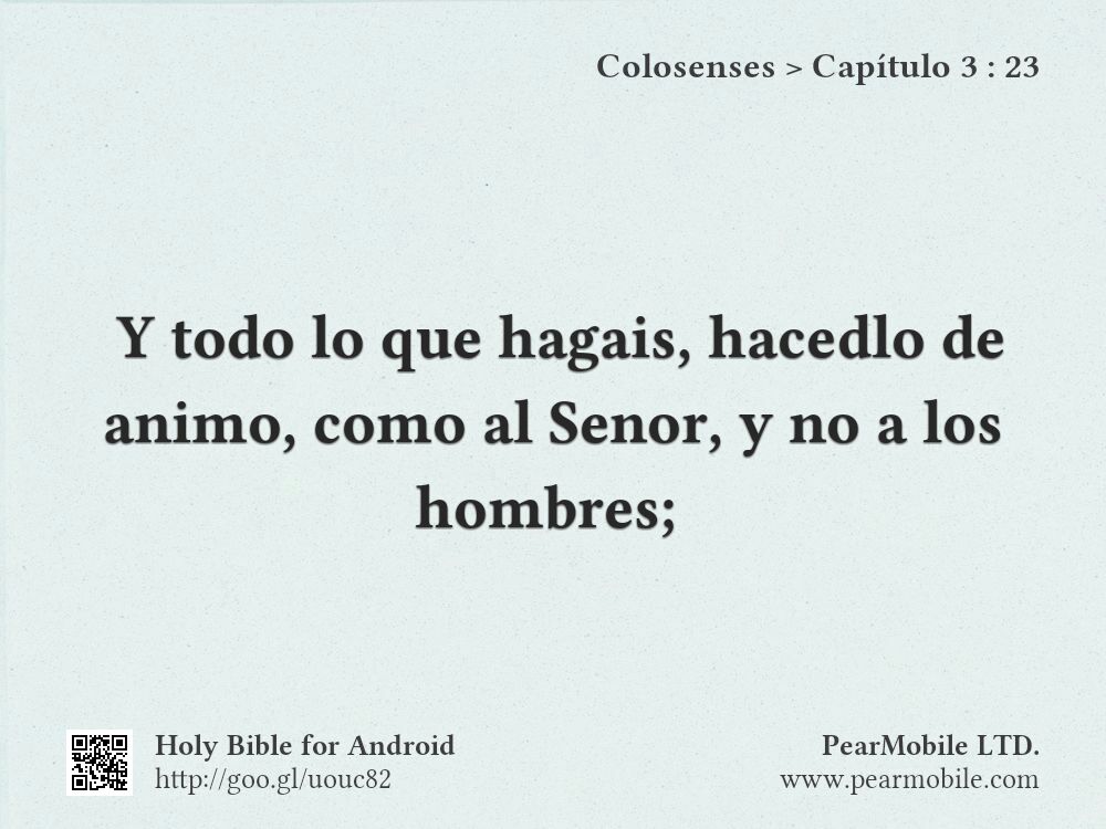 Colosenses, Capítulo 3:23